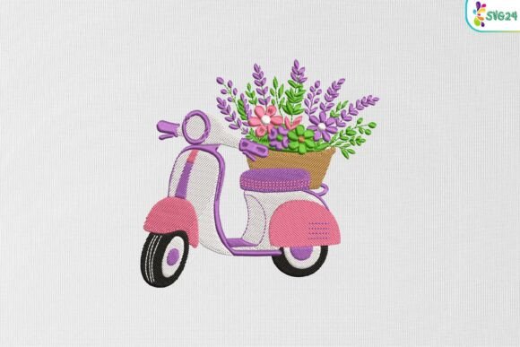 Floral Scooter with Lavender Blossom Fun