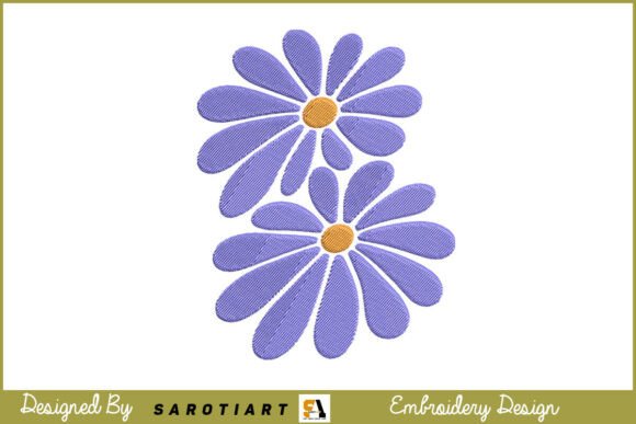 Single Flower Embroidery Design